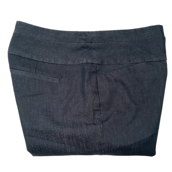 Express Brand “Editor” Dark Blue Denim Flared Leg Pants Size: 2 - Picture 1 of 8